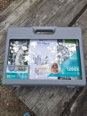 🔬 IQCrew AmScope 52-Piece Kids Microscope Kit STEM 1200X Magnification 🧬✨
